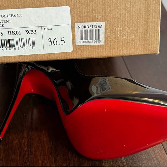 Christian Louboutins Pigalle Follies 100 size 36.5 black NWOT - Picture 2 of 7